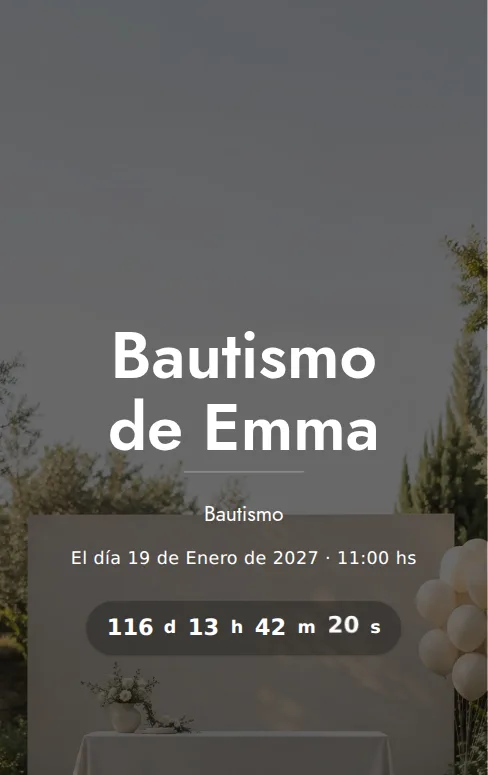 Vista previa de una invitación con el estilo Moderno Minimalista